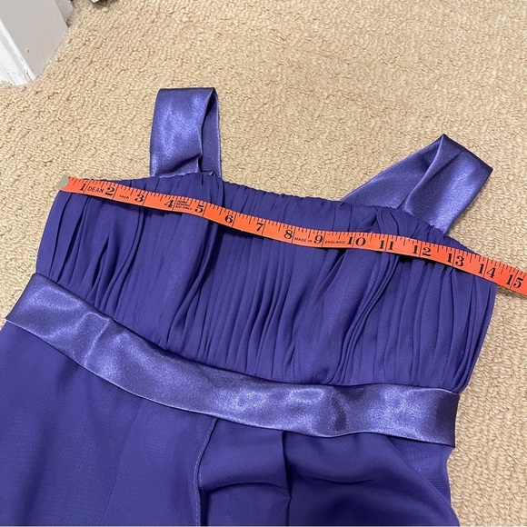 Vintage Satin & Chiffon Formal Dress Purple - Picture 8 of 11